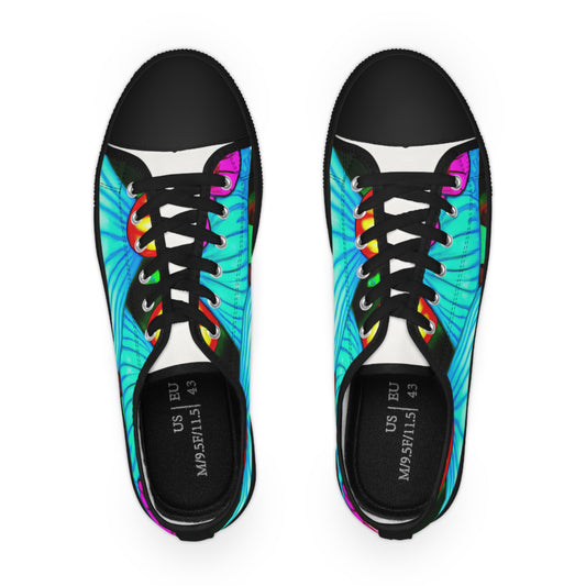 "Neon Butterfly Hive Happening" - Men's Lowtop Sneakers
