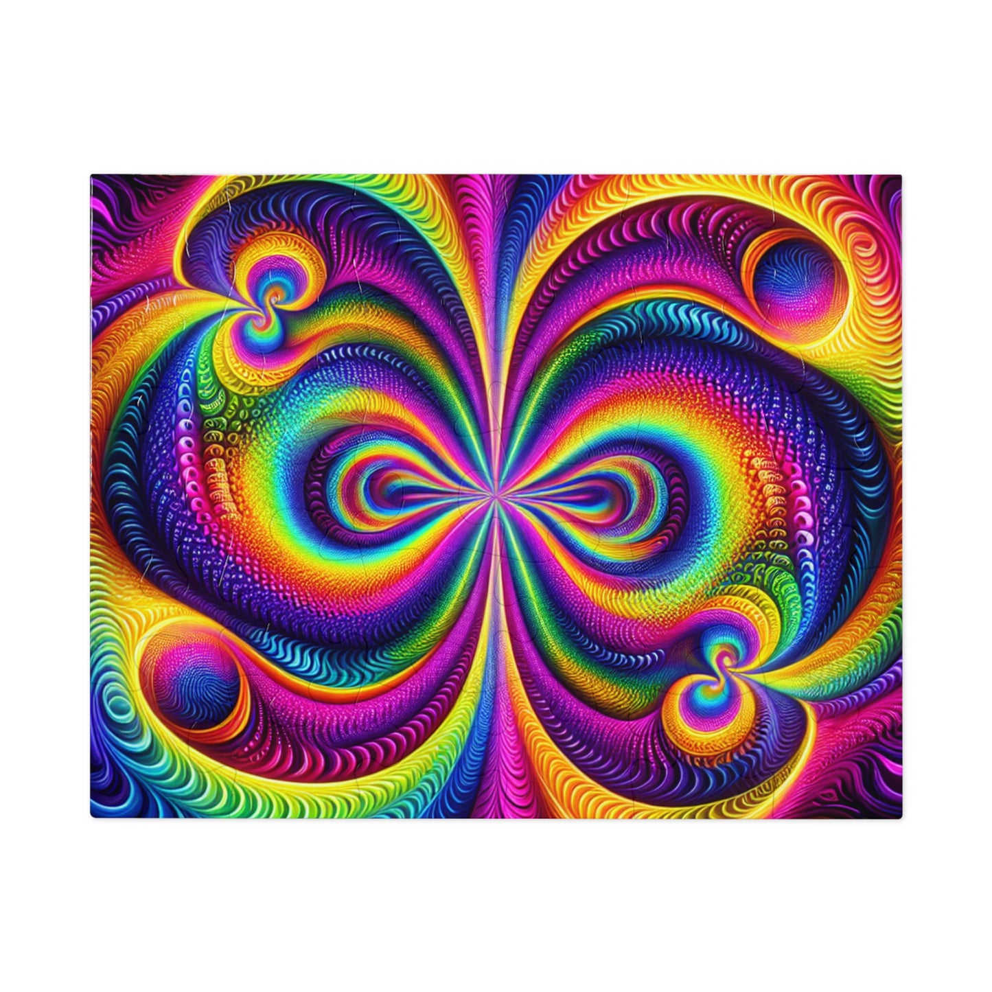 VibNeoInfinPaint - Neon Trippy Infinity Patterns Puzzle 30, 110, 252, and 1000 Pieces