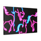 "Enchanted Fluorescence" NEON Unicorns Art Canvas
