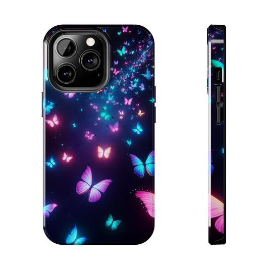 'The Illuminated Flutterflies' NEON Butterflies Tough Phone Case