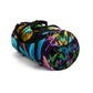 Neon Splendor. - Neon Butterflies Duffle Bag