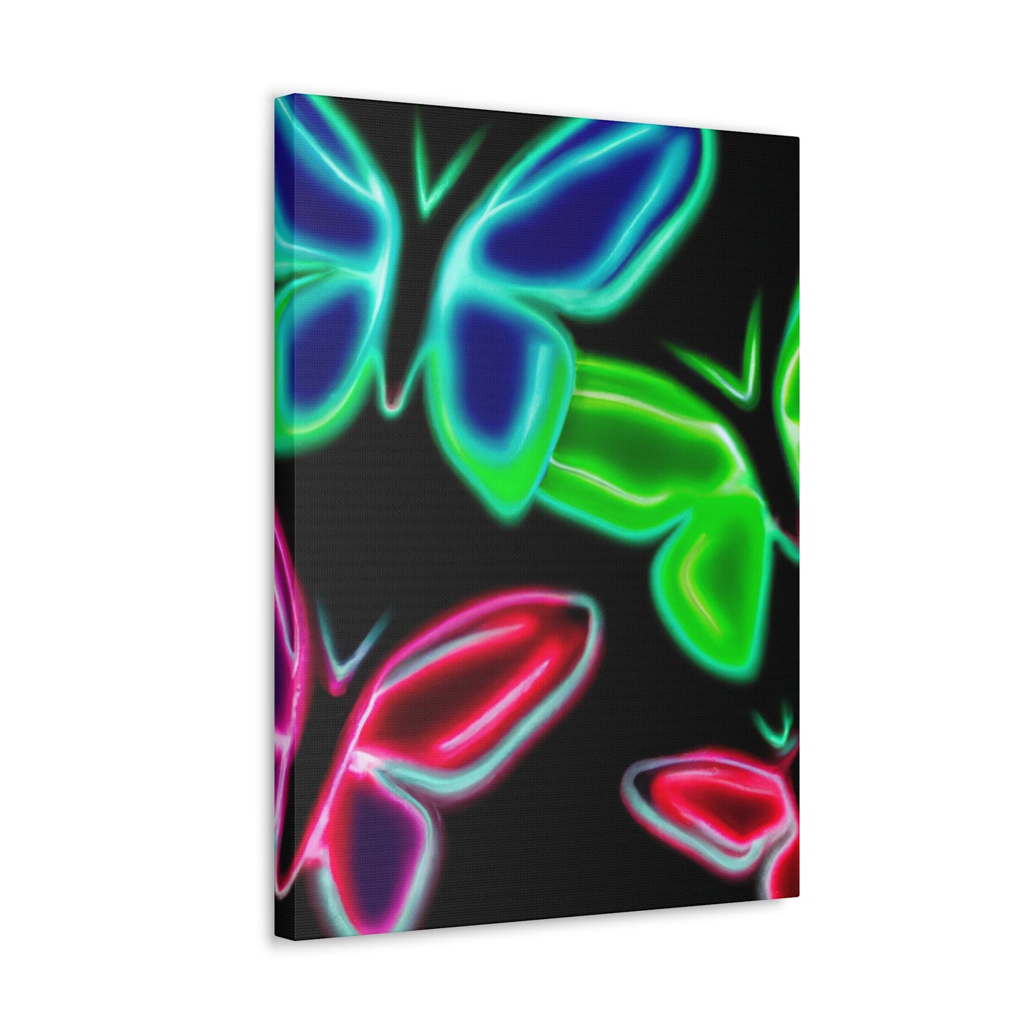Neon Butterflies Cascade. Neon Butterflies  Art Canvas