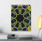 Vivid Neon Dreams of Infinity. Trippy Infinity Patterns Art Canvas