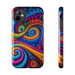 Neon Infinity Illusionz. Trippy Infinity Patterns Tough Phone Case