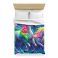 Giovanni Emilius - NEON Unicorns Microfiber Duvet Cover