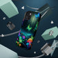 Neon Nocturne. Neon Butterflies and Mushrooms Premium Art Magsafe Magnet Tough IPhone 13 14 15 Pro Plus Max and Mini in Matte and Glossy Phone cases