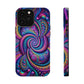 Cosmic Quasar Dreams. Neon Trippy Infinity Patterns Premium Art Magsafe Magnet Tough IPhone 13 14 15 Pro Plus Max and Mini in Matte and Glossy Phone cases