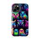 "Nocturnal Neon Glow" NEON Owls Tough Phone Case