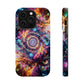Cosmic Chromatic Mirage. Neon Trippy Infinity Patterns Premium Art Magsafe Magnet Tough IPhone 13 14 15 Pro Plus Max and Mini in Matte and Glossy Phone cases
