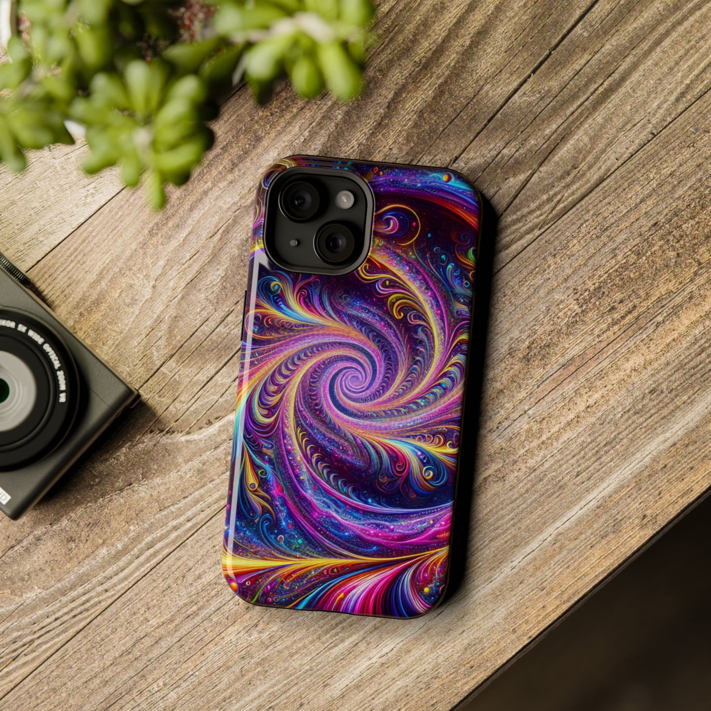 Vivid Psychedelic Cosmic Euphoria. Neon Trippy Infinity Patterns Premium Art Magsafe Magnet Tough IPhone 13 14 15 Pro Plus Max and Mini in Matte and Glossy Phone cases