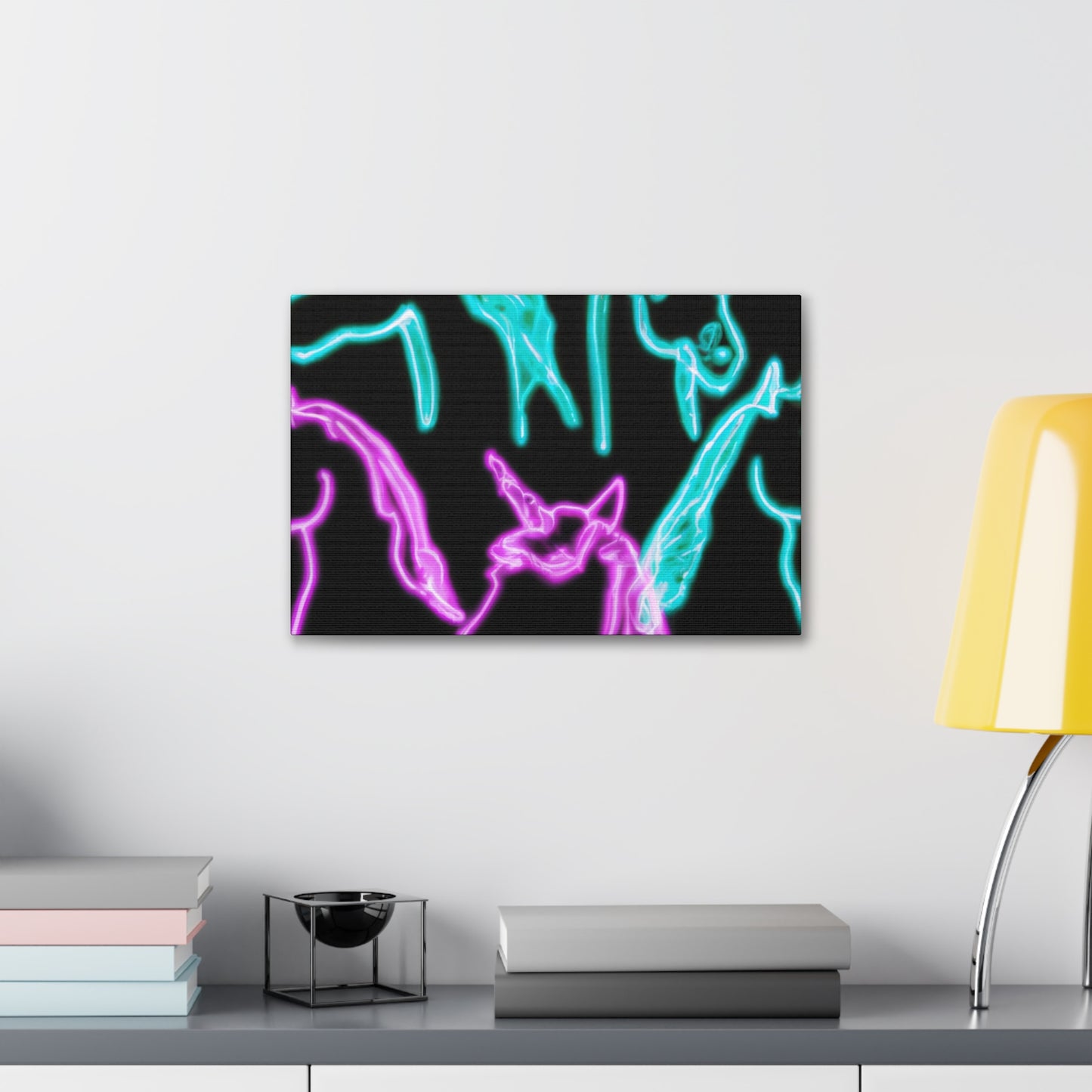 'Neon Unicorn Pod' NEON Unicorns Art Canvas