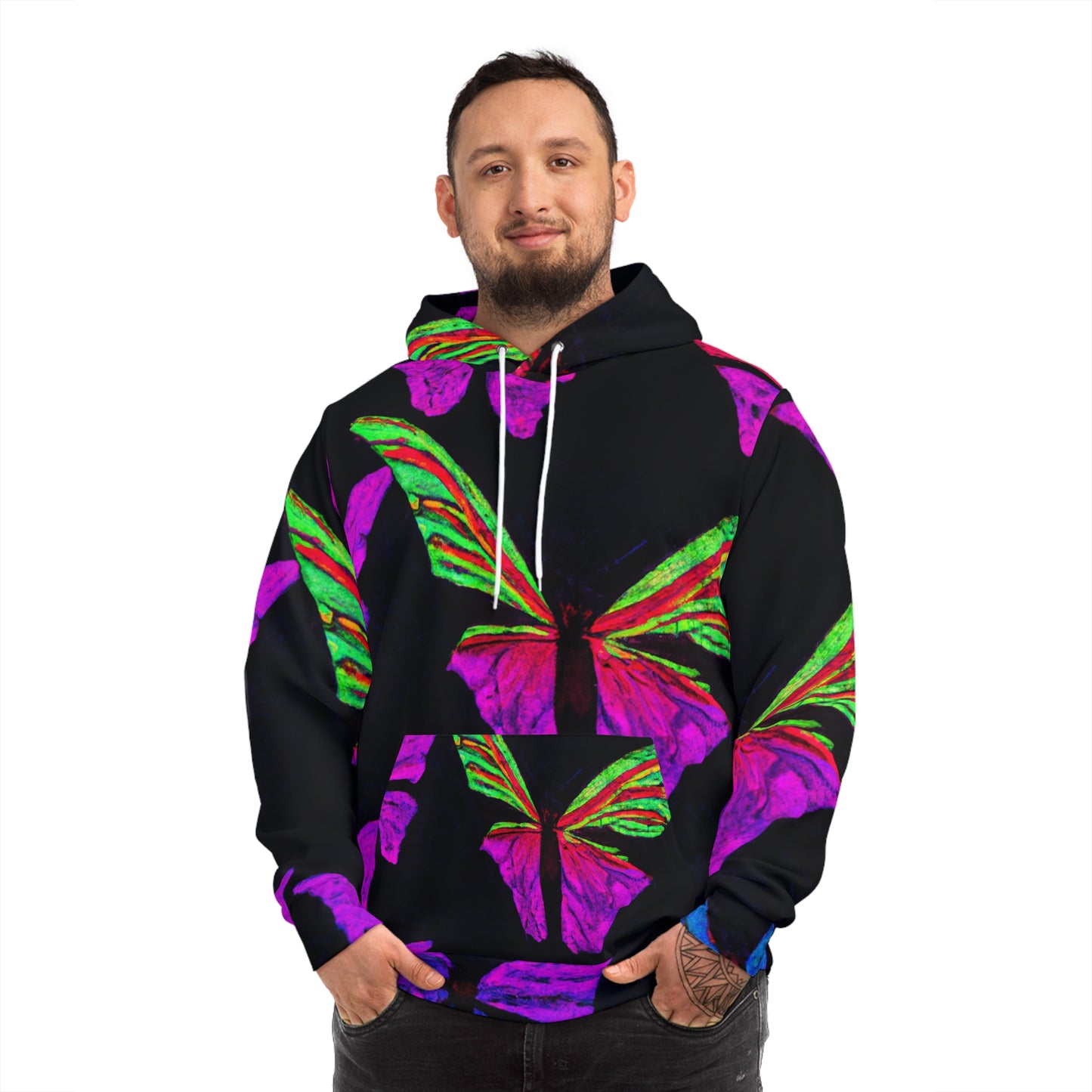 "Butterfly Technicolour Dreamscape" - Butterflies AOP Hoodie