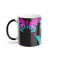 "Neon Butterflies in Flight" Neon Butterflies 11oz Color Morphing Mug