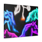 "Neon Harmony" NEON Unicorns Art Canvas