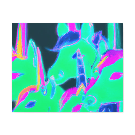 "Radiate Unicorns" NEON Unicorns Art Canvas