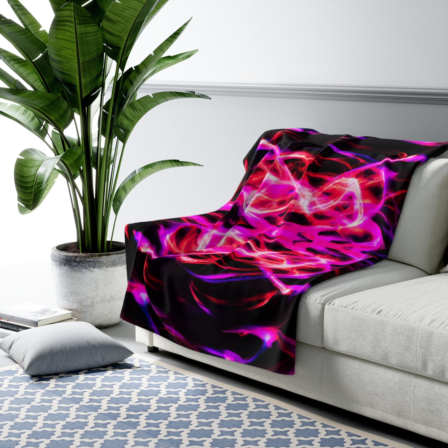 Hans van Heyde - Trippy Infinity Patterns Sherpa Blanket