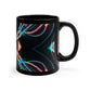 Vibrant Neon Infinity Whirls. Trippy Infninty Patterns 11oz Black Mug