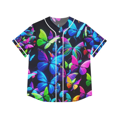 "Aurora's Neon Butterfly Dreamscape" Neon Butterflies Womans Jersey