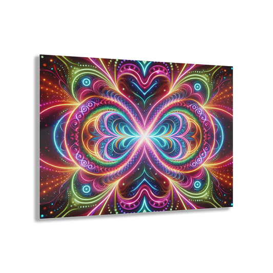 Dreamscape Entanglement. Trippy infity Pattern 1/4" Glossy Acrylic Art