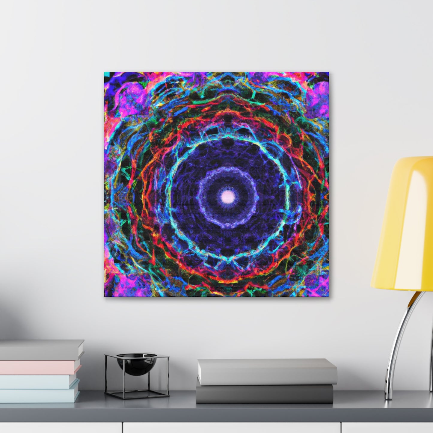"Infinite Plasma Rainbow" Trippy Infinity Patterns Art Canvas