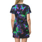 Neon Flight of Fancy. Neon Butterflies Womans T Shirt Dress