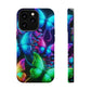 Neon Flutter Symphony Neon Butterflies Premium Art Magsafe Magnet Tough IPhone 13 14 15 Pro Plus Max and Mini in Matte and Glossy Phone cases