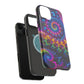 Twilight Infinyscape Neon Trippy Infinity Patterns Premium Art Magsafe Magnet Tough IPhone 13 14 15 Pro Plus Max and Mini in Matte and Glossy Phone cases