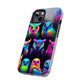"Nocturnal Neon Glow" NEON Owls Tough Phone Case
