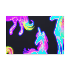 "Neon Magic" NEON Unicorns Art Canvas