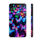 "Neon Flutterby Lights" NEON Butterflies Tough Phone Case