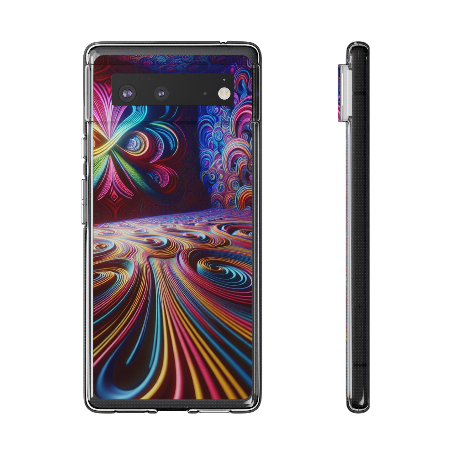 Vibin' Neon Infinity. Infinity Patterns Art Polycarbonate Phone Case