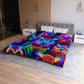 Juan da Vinci - NEON Owls Microfiber Duvet Cover