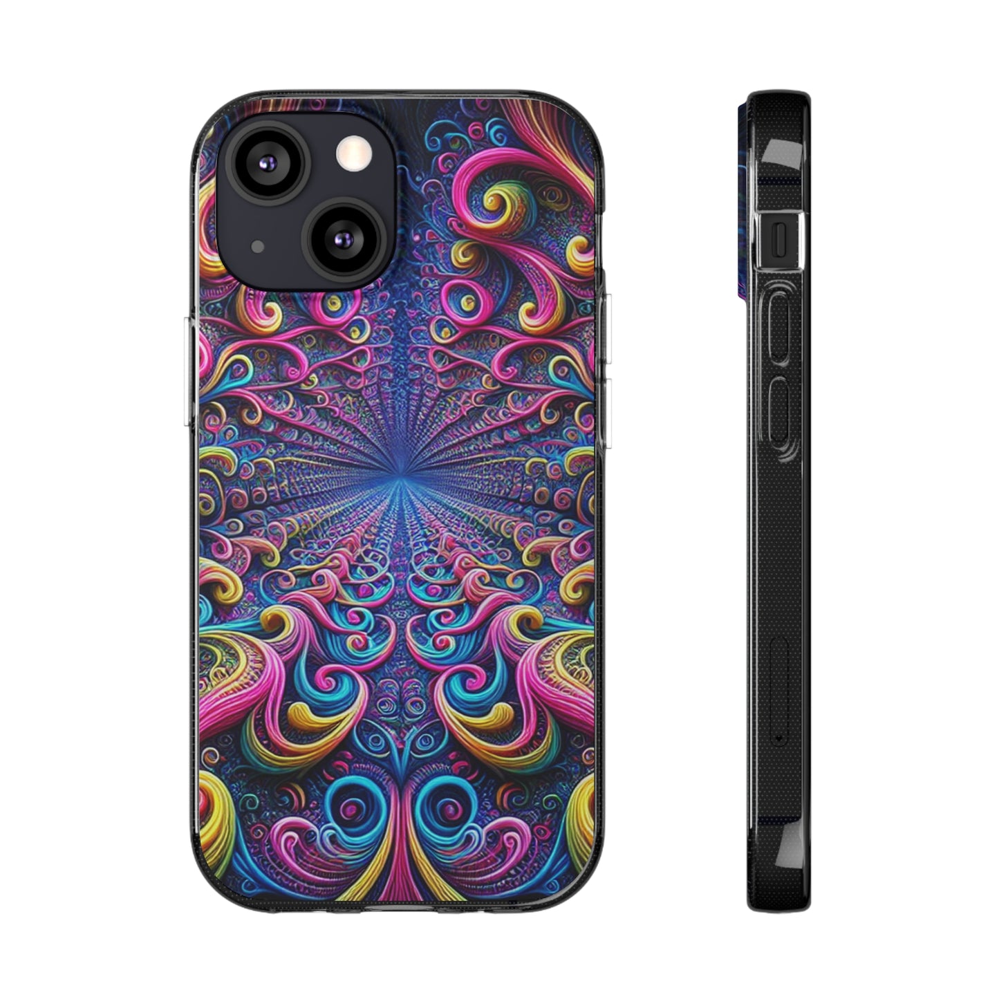 Neon Infinity Dreamscape. Infinity Patterns Art Polycarbonate Phone Case