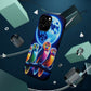 Neon Nocturnal Orbitals. Neon Owls Premium Art Magsafe Magnet Tough IPhone 13 14 15 Pro Plus Max and Mini in Matte and Glossy Phone cases