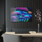 Neon Fungi Flourish. Mushrooms 1/4" Glossy Acrylic Art