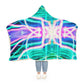 "Eternity Ripple" - NEON Infinity Patterns Art Hooded Snuggle Blanket