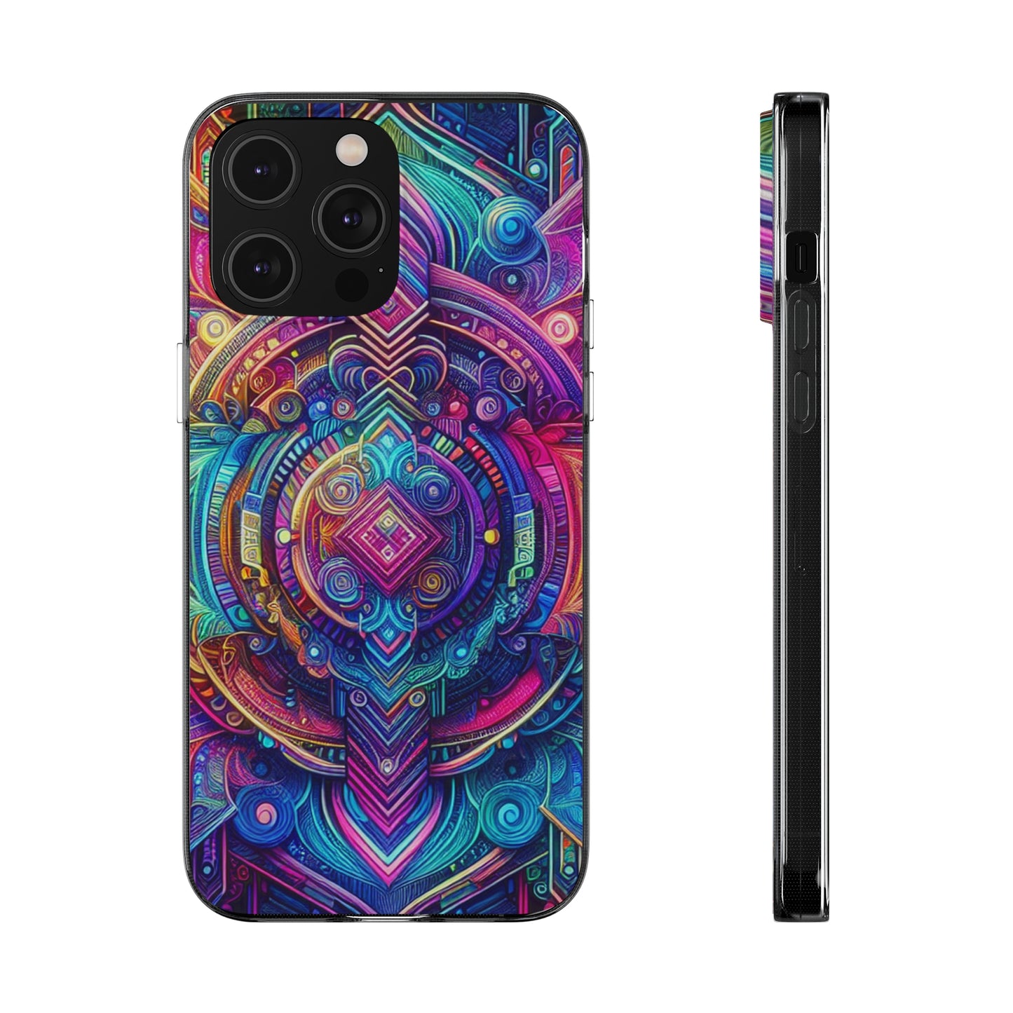Neon Infinity Vortex Infinity Patterns Art Polycarbonate Phone Case