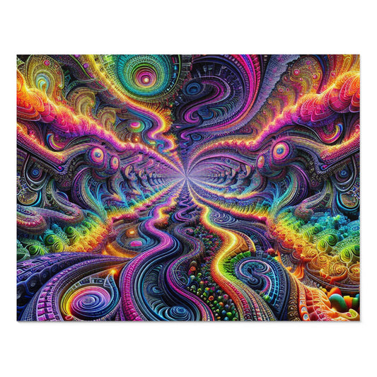 VibNeoInfinity. - Neon Trippy Infinity Patterns Puzzle 30, 110, 252, and 1000 Pieces