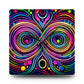 Vibrant Neon Infinity Spirograph. Infinity Patterns Art Acrylic Clock