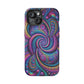 Cosmic Quasar Dreams. Neon Trippy Infinity Patterns Premium Art Magsafe Magnet Tough IPhone 13 14 15 Pro Plus Max and Mini in Matte and Glossy Phone cases