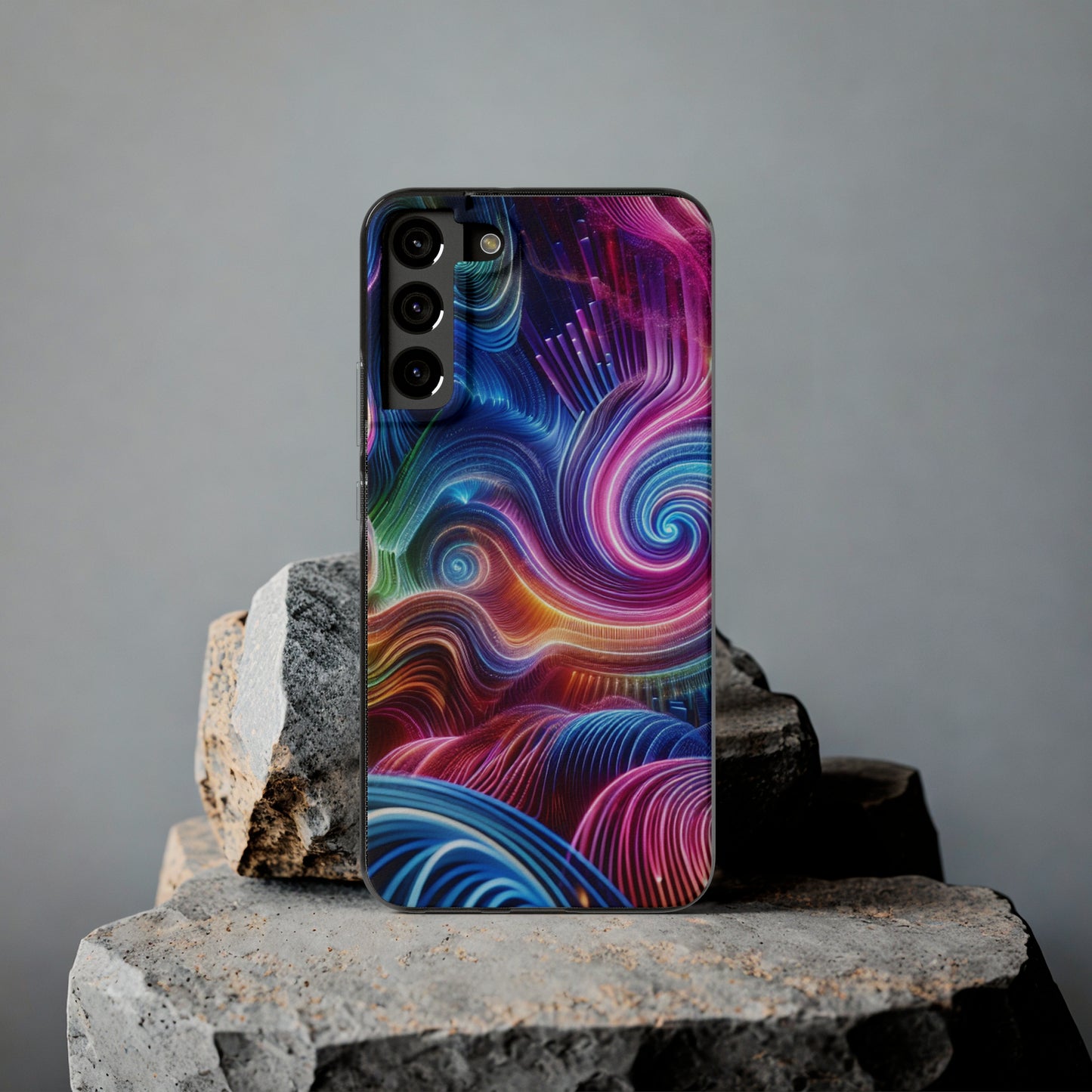 Neon Dreamscapes Infinity Patterns Art Polycarbonate Phone Case