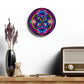 Infinite Neon Vortex. Infinity Patterns Art Acrylic Clock
