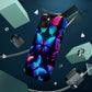 "Neon Flight Frenzy" Neon Butterflies Premium Art Magsafe Magnet Tough IPhone 13 14 15 Pro Plus Max and Mini in Matte and Glossy Phone cases