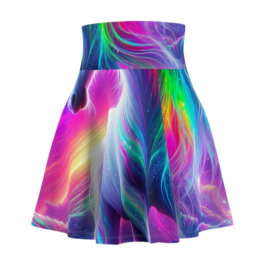 Simon da Vinci -NEON Unicorns Woman' Skater Skirt