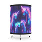Neon Night Unicorns. - NEON Unicorns Art Tripod Lamp