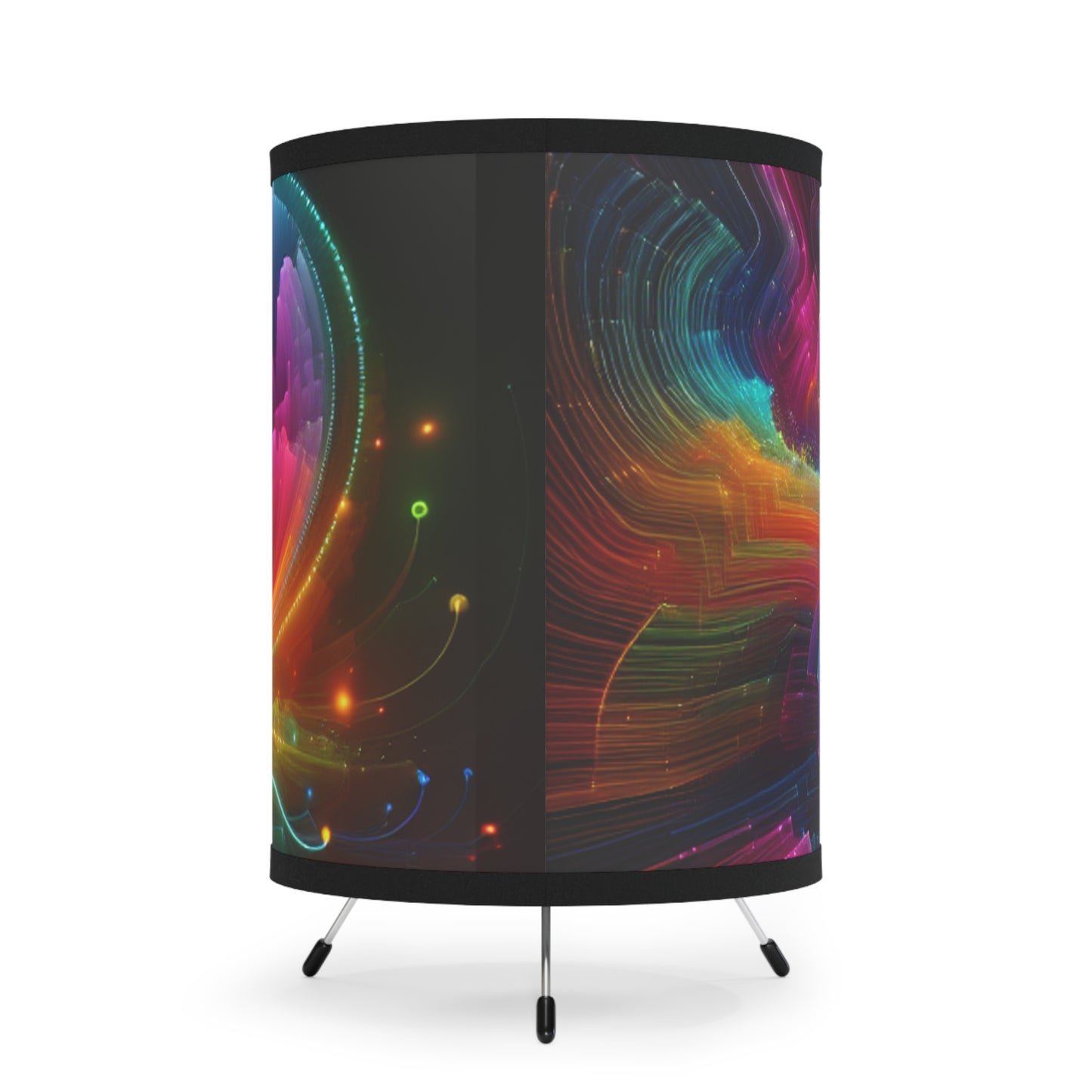 Federico da Vinci - Trippy Infity Patterns Art Tripod Lamp