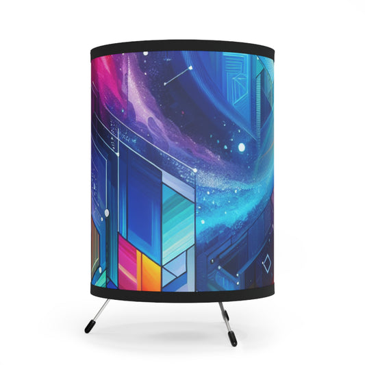 Hans Grunewald - Trippy Infity Patterns Art Tripod Lamp