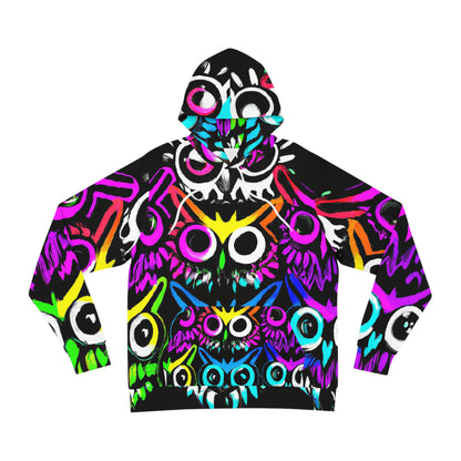 "Owl Enchanted Neon Skies" - NEON Owls AOP Hoodie