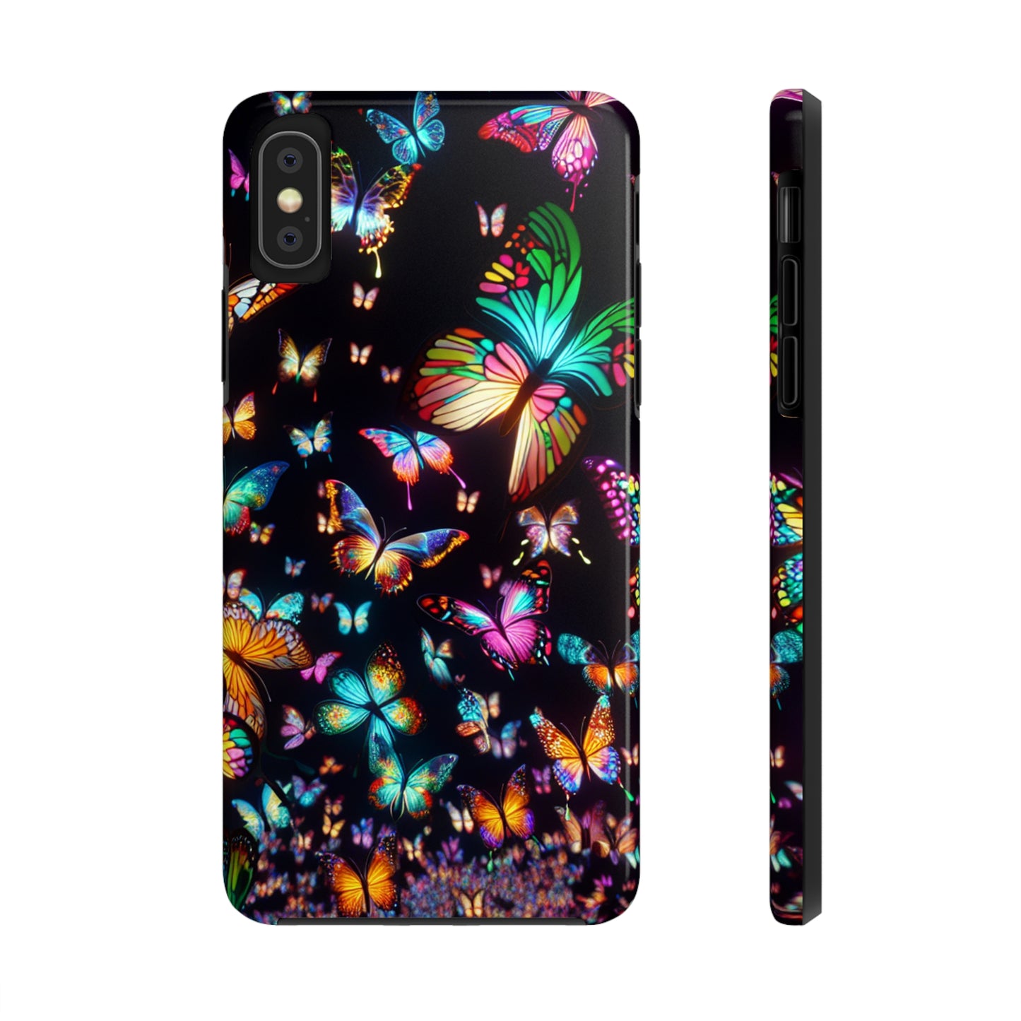 Neon Butterflies Dance NEON Butterflies Tough Phone Case Iphone 6 7 8 9 10 11 12 13 14 SE X XR XS Pro Max Mini Plus