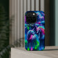 Vivid Dreamscape of Neon Unicorns Neon Unicorns Premium Art Magsafe Magnet Tough IPhone 13 14 15 Pro Plus Max and Mini in Matte and Glossy Phone cases